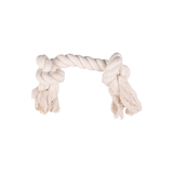 Flamingo Dog Toy Cotton Jack Playing Rope 2 Knots White