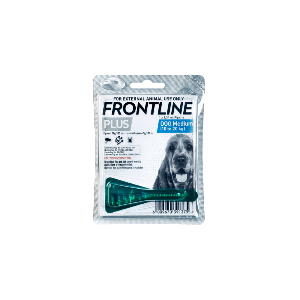 Frontline Plus For Dogs 10kg to 20kg Single Application