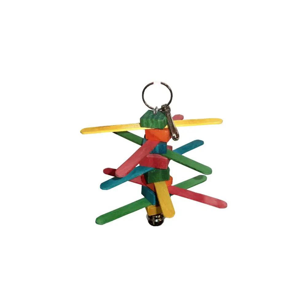 Akwa BT008R Wood & Bell Bird Toy