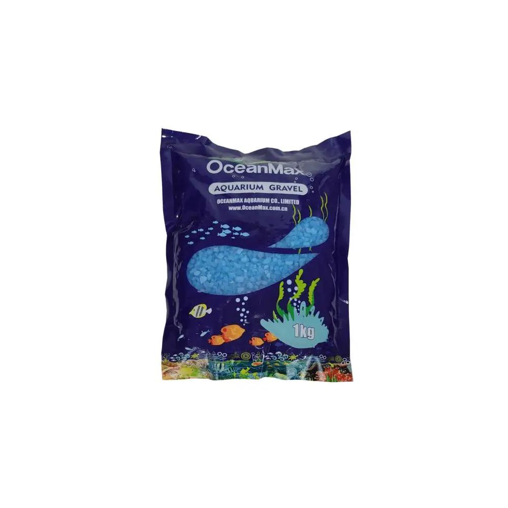 OceanMax Aquarium Gravel Light Blue Tropical Fish Decor (2.5mm) 1kg