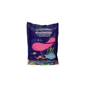 OceanMax Aquarium Gravel Pink Tropical Fish Decor (2.5mm) 1kg - Petworld