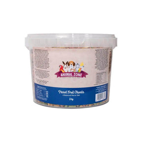 Animalzone Parrot Fruit Chunks Value Tub Bird Food 3kg - Petworld