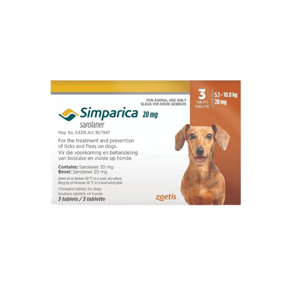 Simparica Dogs 20mg Tabs 5 to Brown