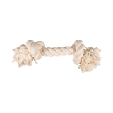 Flamingo Dog Toy Cotton Jack Playing Rope 2 Knots White