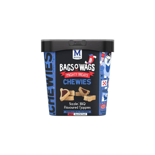 Bags O' Wags Chewies BBQ Tjoppies Dog Treats 500g - Petworld