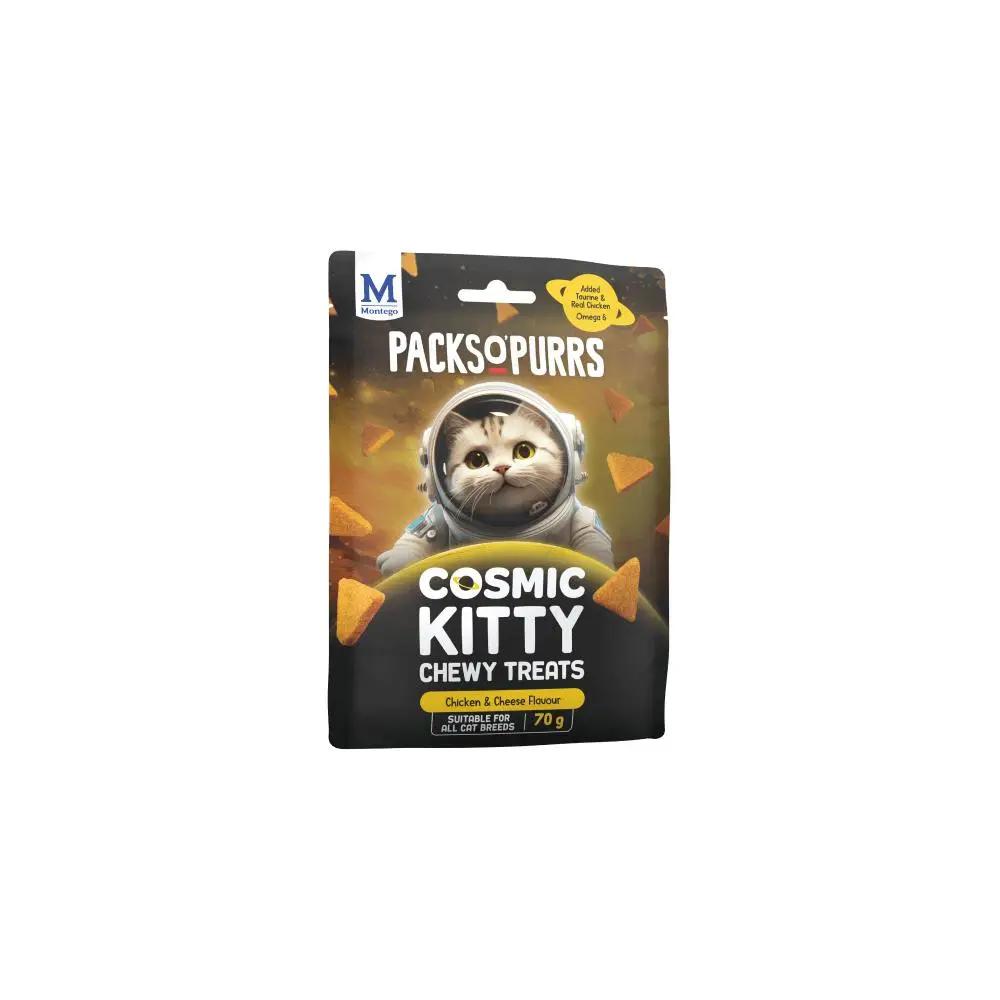 Packs O' Purrs Cosmic Kitty Chewy Chicken & Cheese Cat Treats