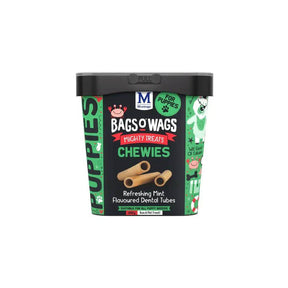 Bags O' Wags Chewies Puppy Dental Tubes Dog Treats 350g - Petworld