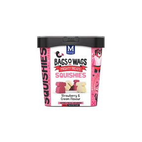 Bags O' Wags Squishies Strawberry & Cream Dog Treats 500g - Petworld