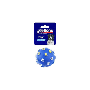 Marltons Vinyal Ball Blue Dog Toy - Petworld