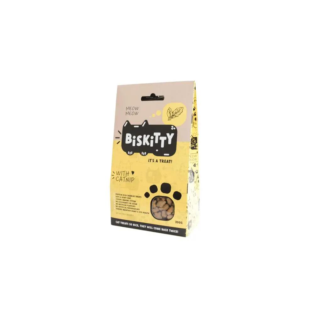 BisKitty Catnip Dry Cat Treats 200g