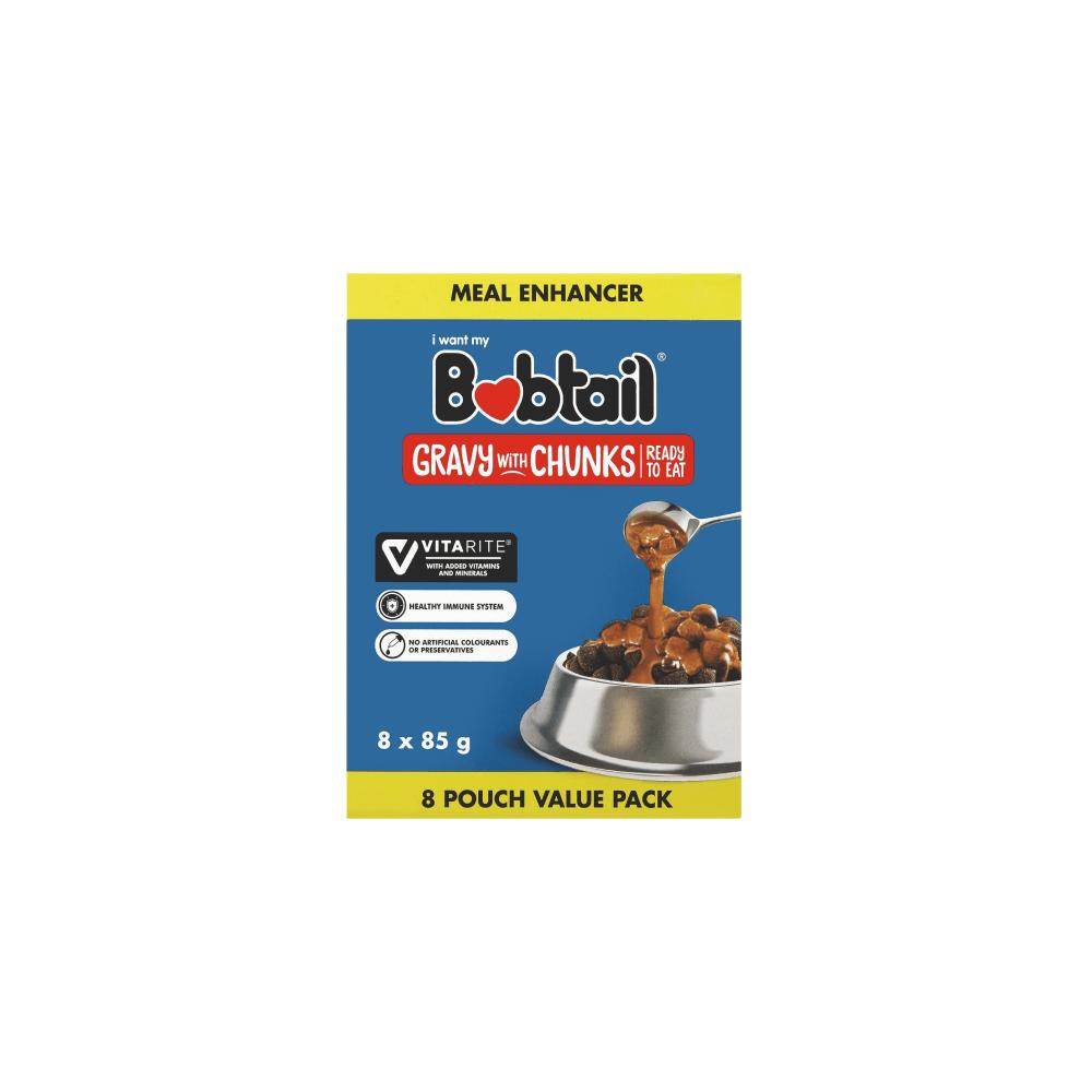 Bobtail Gravy Chunks Assorted Dog Food Enhancer 8X85g - Petworld