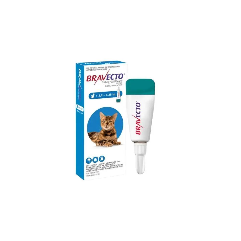 Bravecto Spot On Medium Cats 2.5kg to 6.25kg Dark Blue