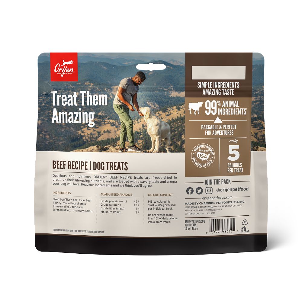 Orijen Ranch Raised Beef Freeze Dried Dog Treats