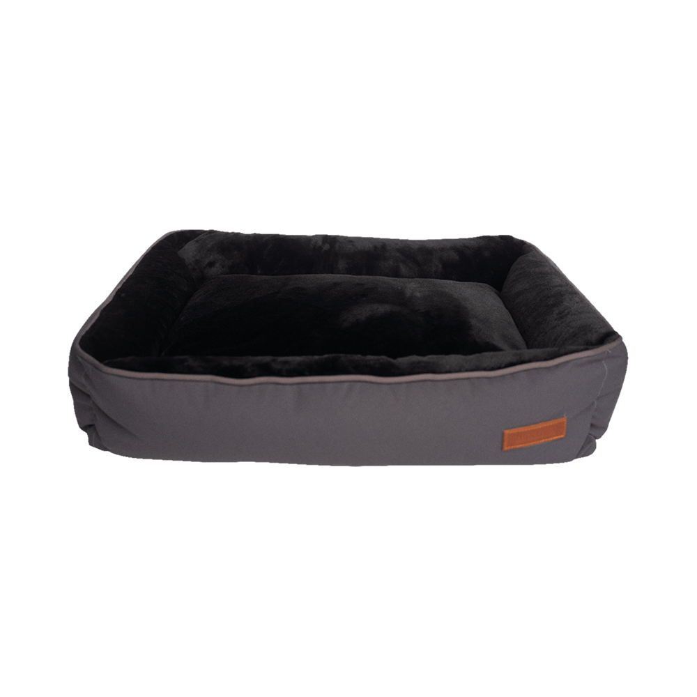 Huntlea Bolster Kuddly Bed | Dark Charcoal