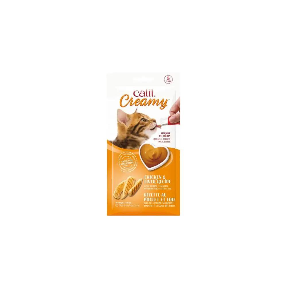 Catit Creamy Lickable Treat Chicken And Liver 5 Pieces