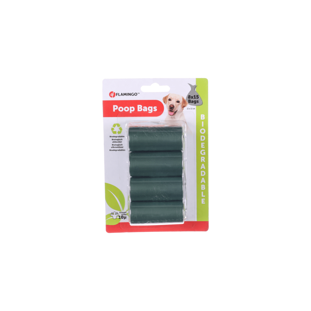 Flamingo Poop Bags Bio Green