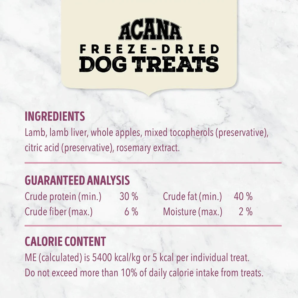 Acana Lamb and Apple Freeze Dried Dog Treats