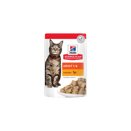 Hill's Science Plan Feline Adult Chicken Wet Cat Food (12 x 85g pouches) - Petworld