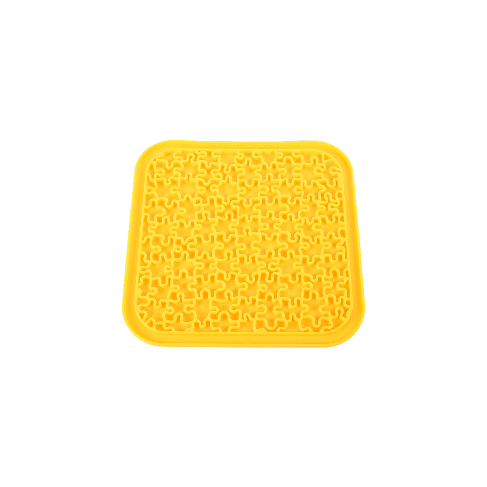 Dogs Life Lickalot Puzzles Enrichment Mat Yellow