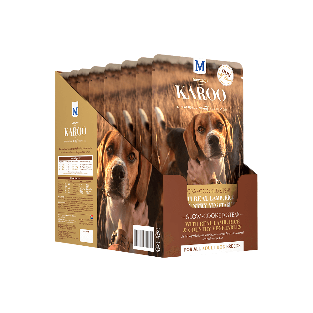 Montego Karoo Adult Lamb & Veg Wet Dog Food 150g- 10 Pack