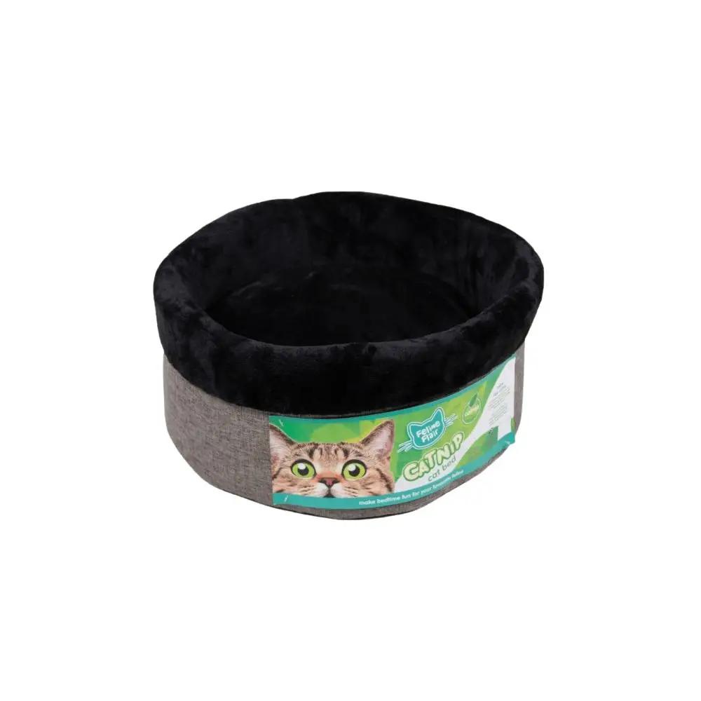 Feline Flair Interactive Catnip Round Cat Bed