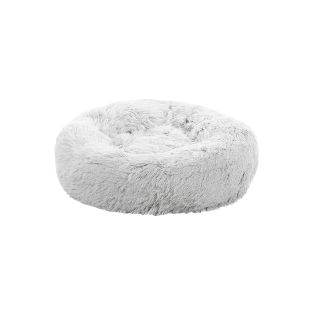 Flamingo Alba Basket Plush Round White Dog Bed