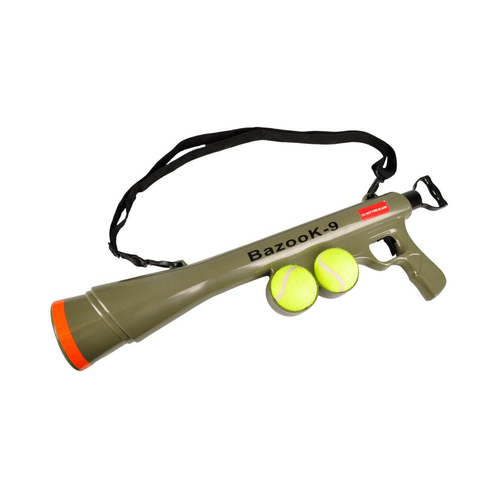 Flamingo Bazooka Shooter and Tennis Ball Dog Toy