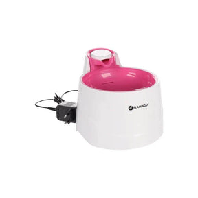 Flamingo Bellagio White & Pink Cat Drinking Fountain 2L - Petworld