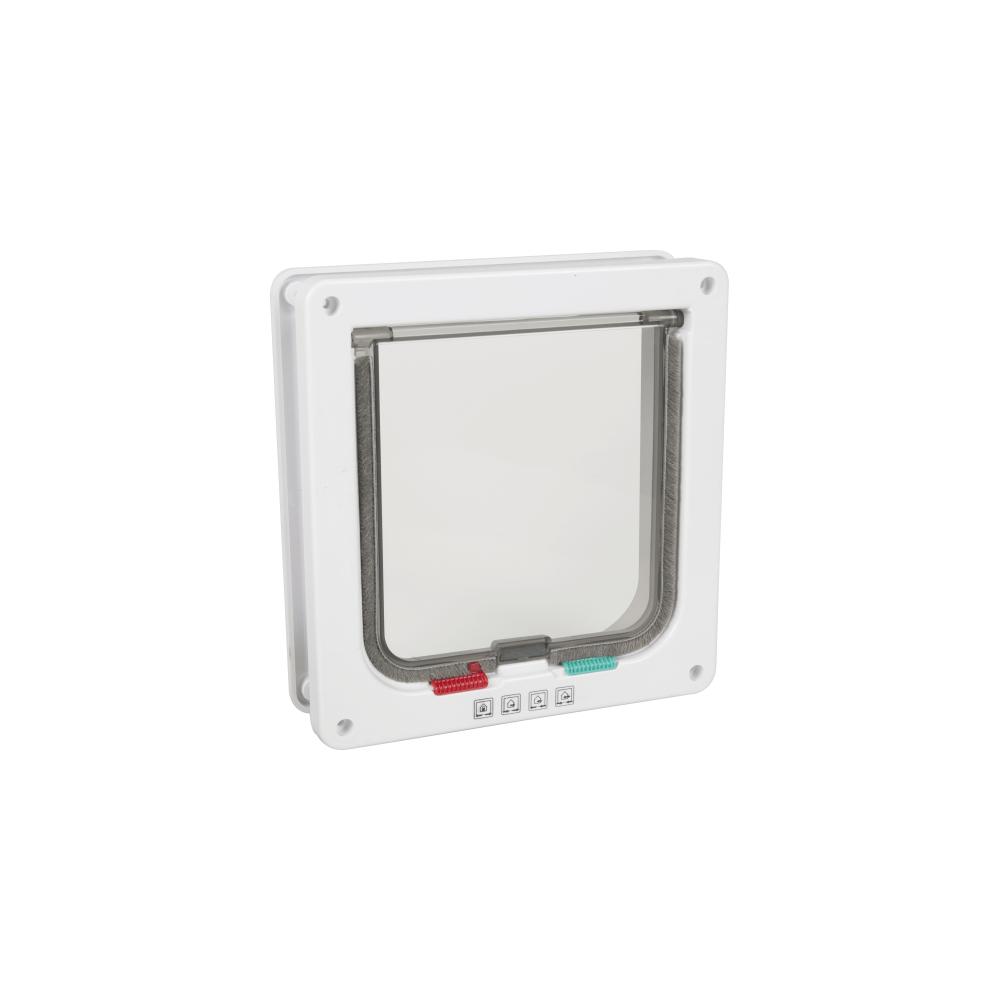 Flamingo 4-Way Vego White Cat Door Flap