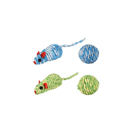 Flamingo Cat Toy Mouse + Ball Zyra Assortment - Petworld