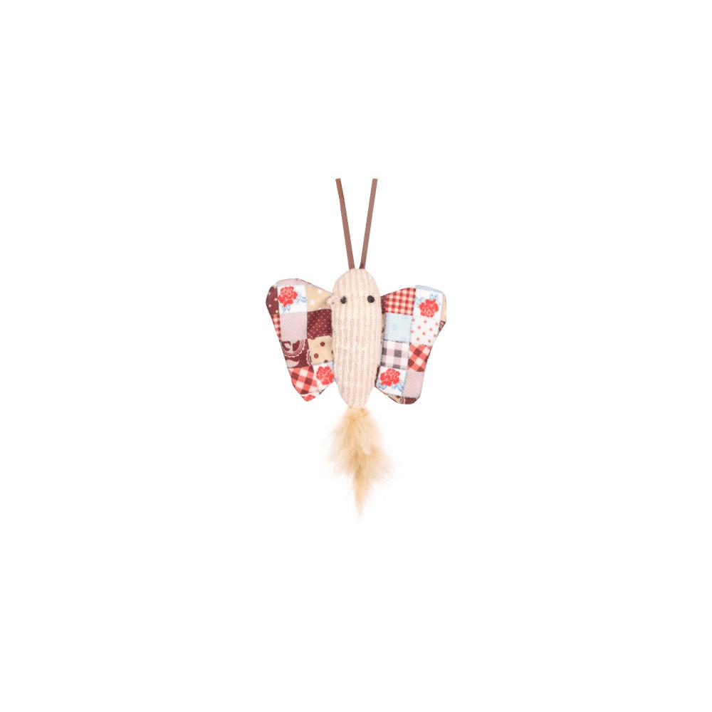 Flamingo Vinta Butterfly + Feather Cat Toy 13cm