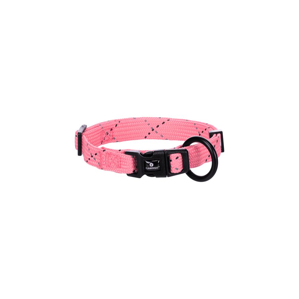 Flamingo Puppy Dolly Pink Reflective xs Dog Collar (20-35cm x 10mm)