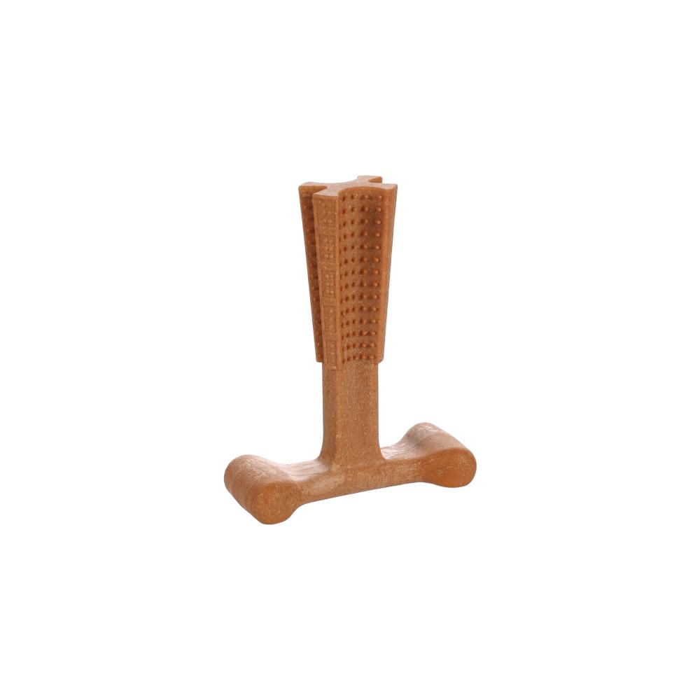 Flamingo Nyl'O Bamboo T-Bone Beef Medium Dog Toy 14,5cm