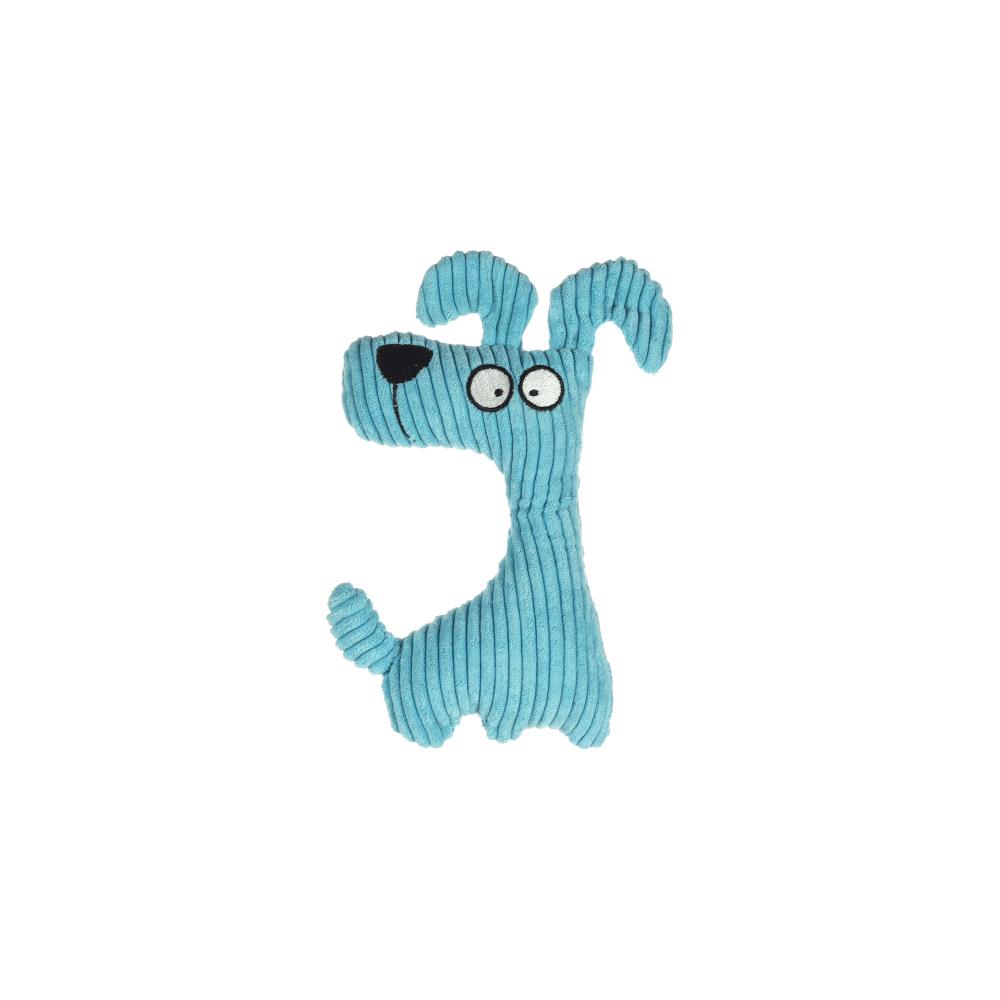 Flamingo Pebbles Corduroy Dog Blue Dog Toy 23cm