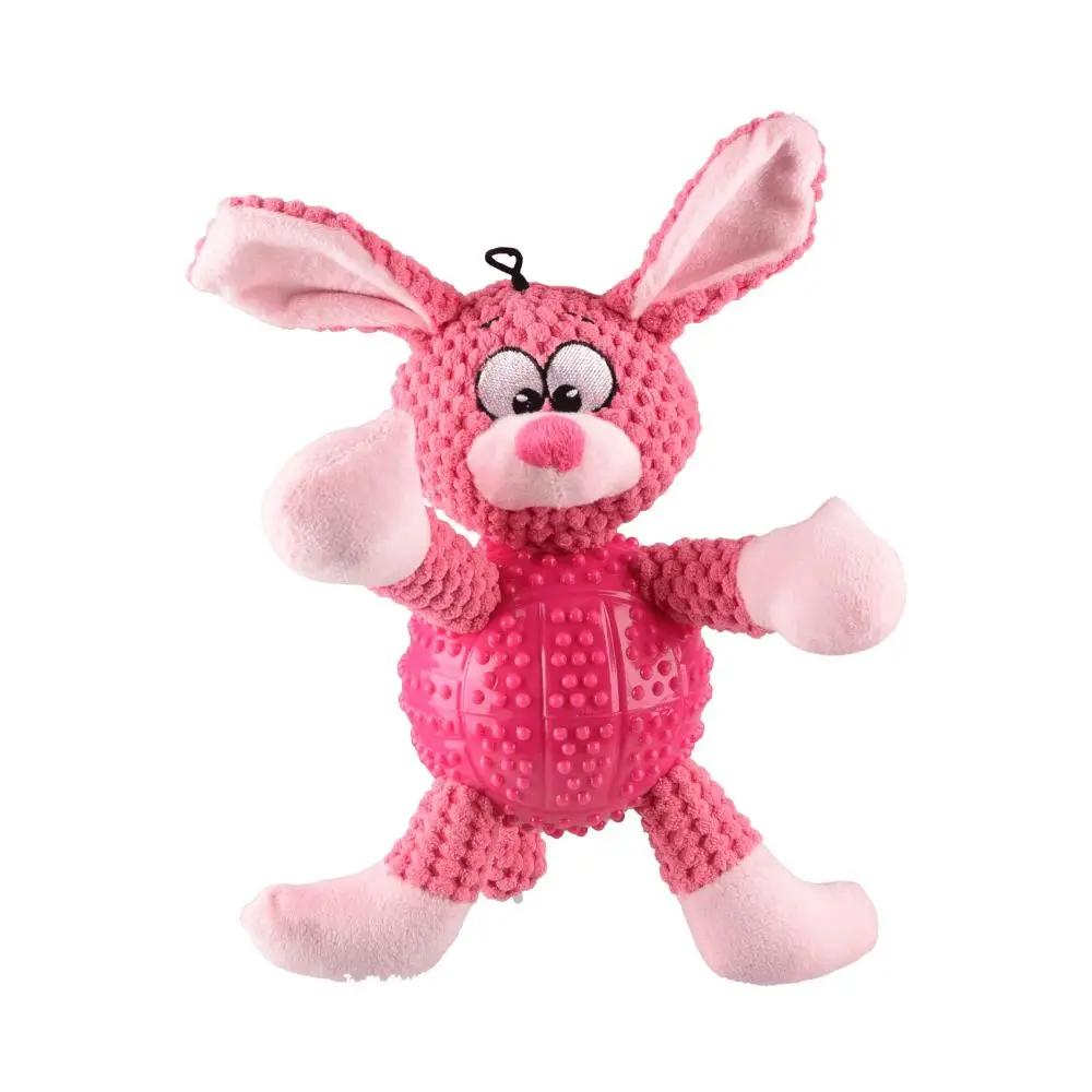 Flamingo Dog Toy Rabbit Bess and TPR Pink 32cm