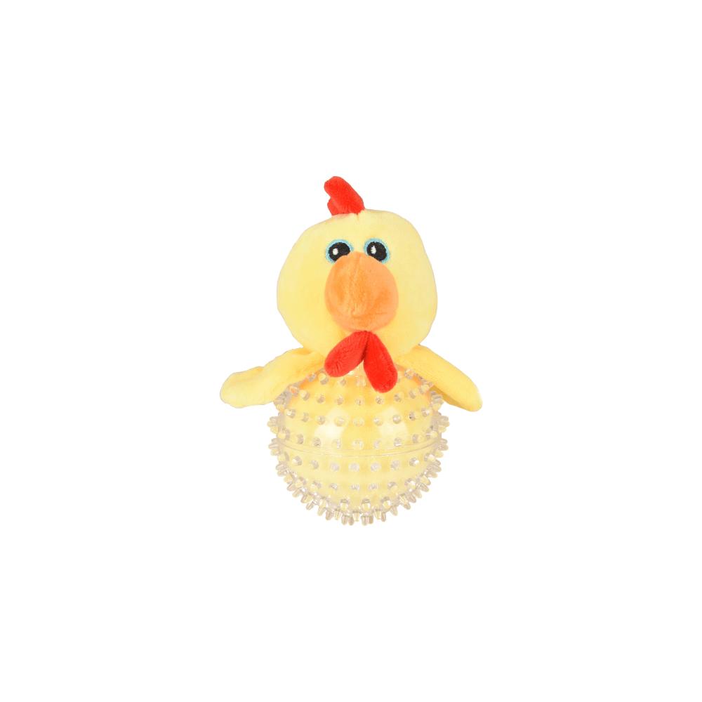 Flamingo Teething PR Wilco Chicken Green Dog Toy 16cm