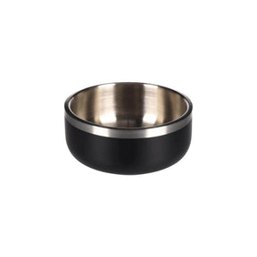Flamingo Feeding And Drinking Bowl Lora Stainless Steel Black Round - Petworld