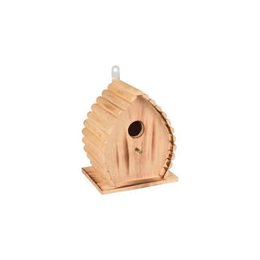 Flamingo Nest Box Givan Wood Flamed Nature 16x12x19cm - Petworld