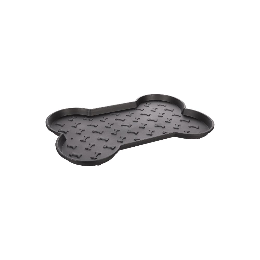 Flamingo Placemat Preto Recycled Black Anti-Spill Dog Bowl Mat