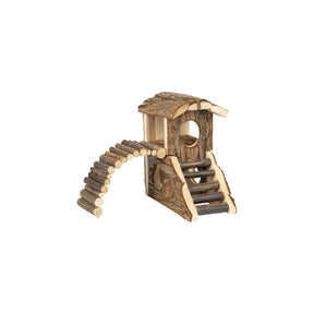 Flamingo House Marty Wood Small Animal Habitat (19 x 16,5 x 16,5cm) - Petworld