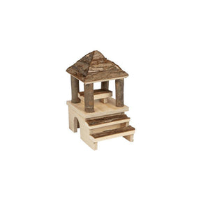Flamingo House Pady Wood Small Animal Habitat (16 x 12 x 21cm) - Petworld