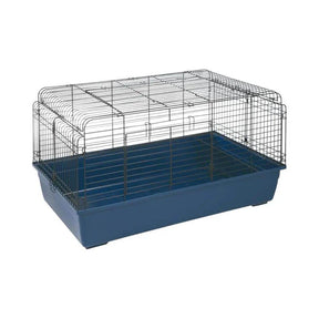 Flamingo Sprinters Rabbit Navy Black & Blue Small Animal Cage 60cm L x 36cm W x 31.5cm H - Petworld