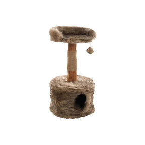 Flamingo Betula 1 Brown & Natural Cat Scratching Tree (45 X 45 X 81cm) - Petworld