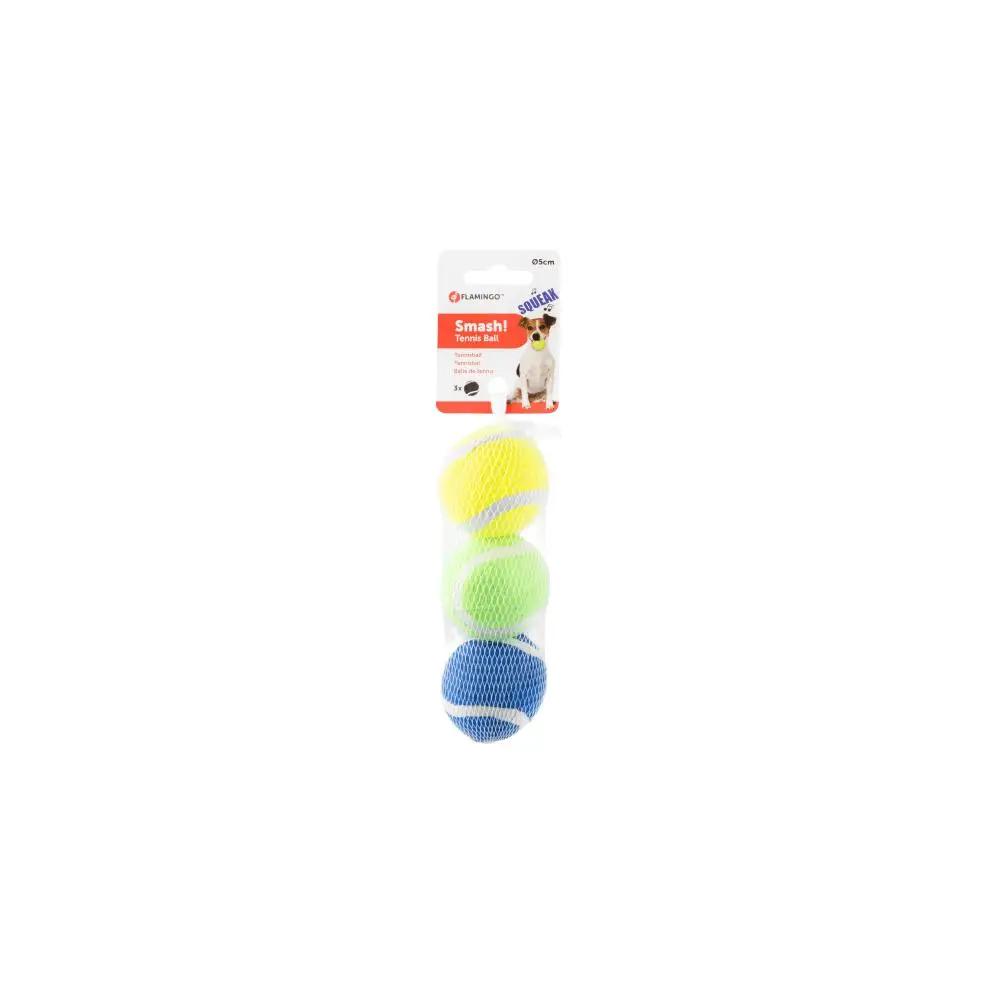 Flamingo Smash Tennis Ball Squeaker 5cm 3 Pieces