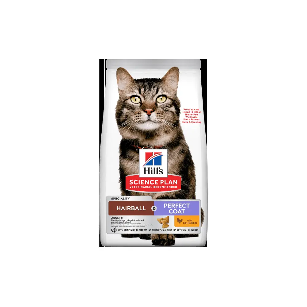 Hill's Science Plan Feline Adult Hairball & Perfect Coat Dry Cat Food