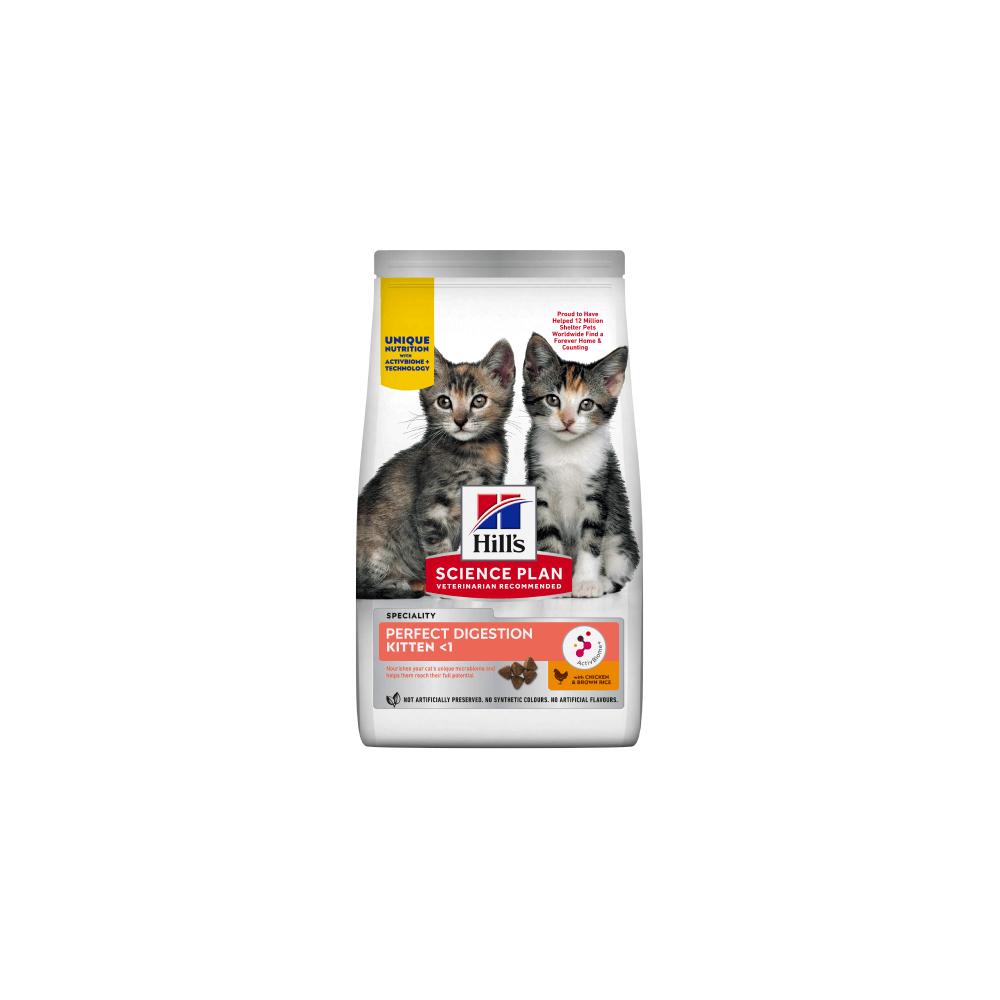 Hill's Science Plan Perfect Digestion Kitten Chicken with Brown Rice Dry Cat Food