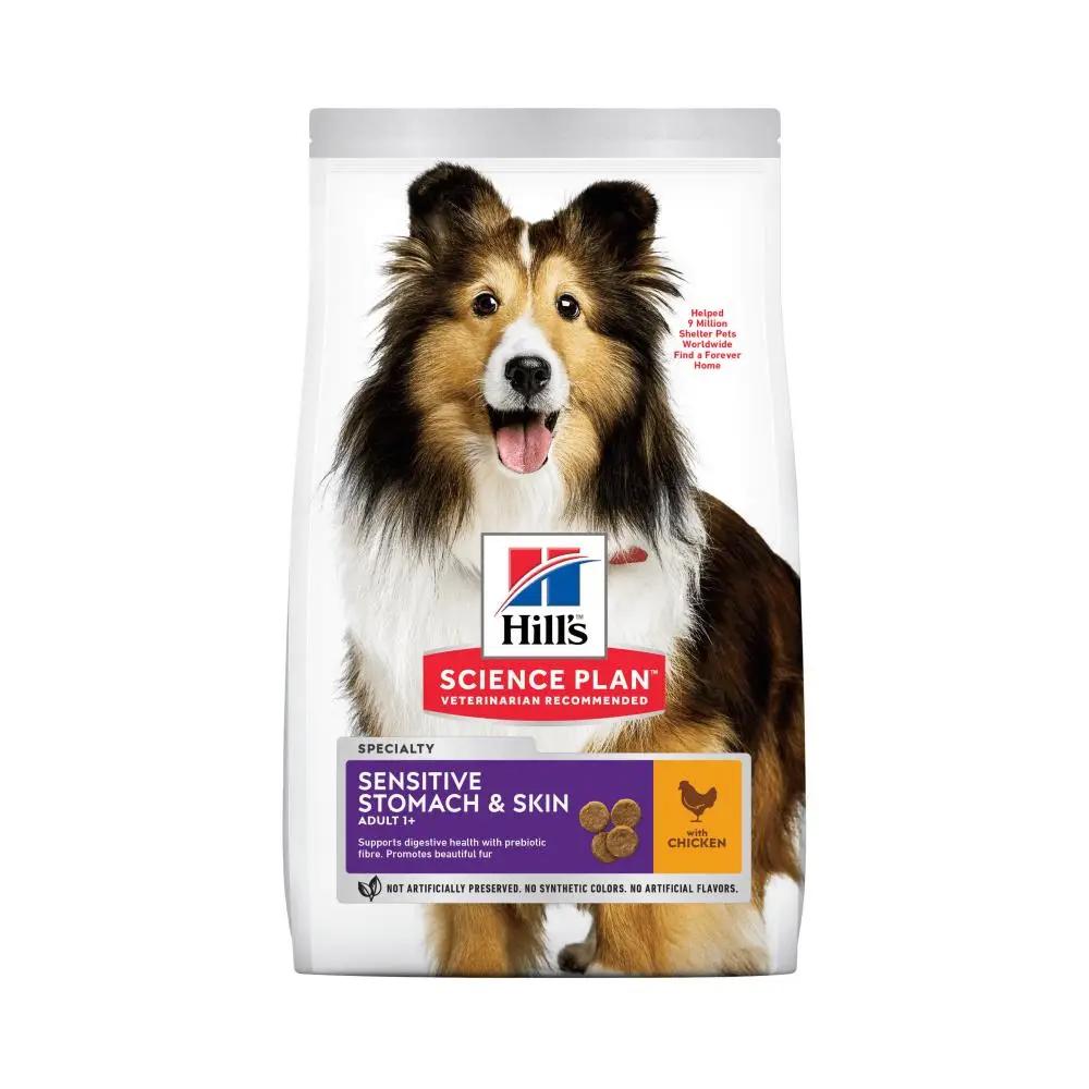 Hill's Science Plan Sensitive Stomach Skin Medium Large Breed Chicken Dry Dog Food