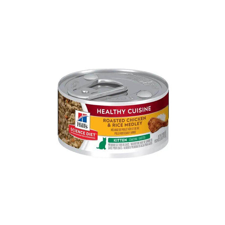 Hill's Science Plan Feline Kitten Chicken & Rice Medley Stew Can Wet Cat Food 79g - Petworld