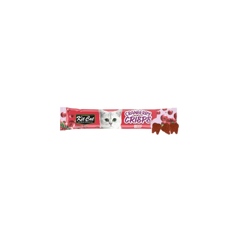 Kit Cat Cranberry Crisps Beef Cat Treat 20g Singles