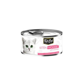 Kit Cat Kitten Mousse with Chicken Topper -Wet Cat Food 80g Single - Petworld